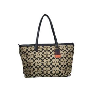 Coach Legacy Weekend Signature Zip Tote Bag 23107 Tan Brown Classic C Logo EUC